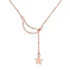 Colier din argint Rose Gold Star & Moon picture - 1