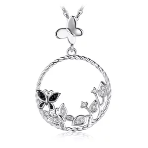 Colier din argint Spinel Butterfly