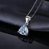 Colier din argint Triangle Blue Topaz picture - 2