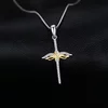Colier din argint Yellow Crystal Cross picture - 4