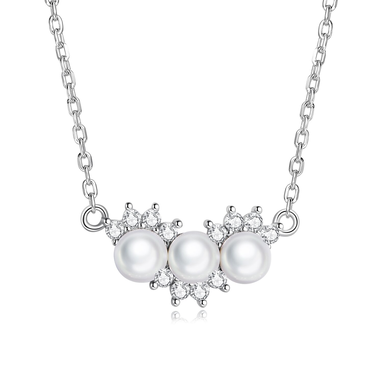 Colier reglabil din argint sparkling pearls