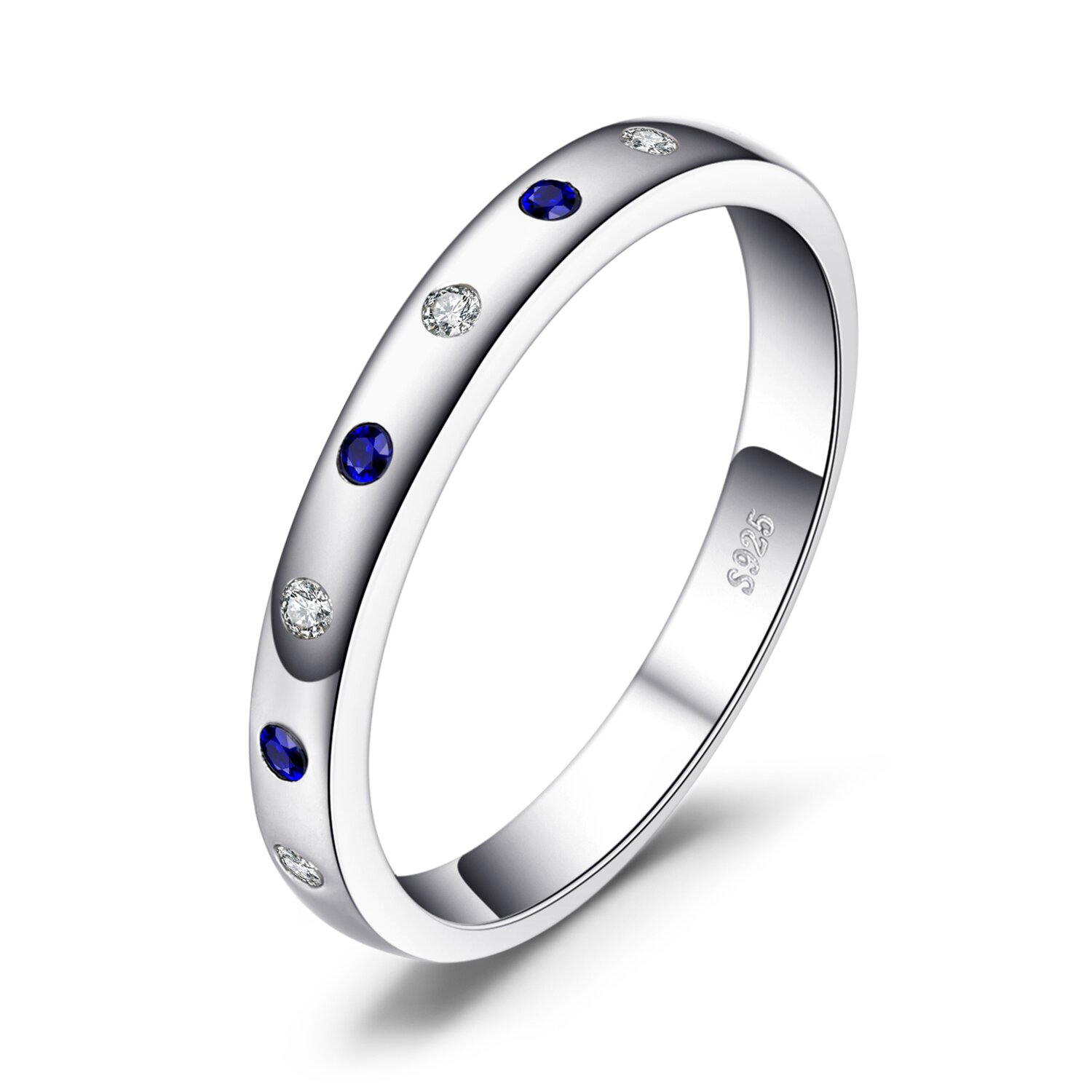 Inel din argint blue stones band