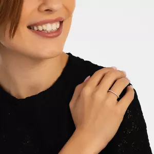 Inel din argint Clear Crystal Band