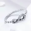 Inel din argint Crystal Infinite Hearts picture - 5