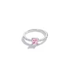 Inel din argint Crystal Pink Square picture - 3