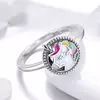 Inel din argint cu Unicorn Colorat