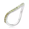 Inel din argint Curved Yellow Crystals picture - 1