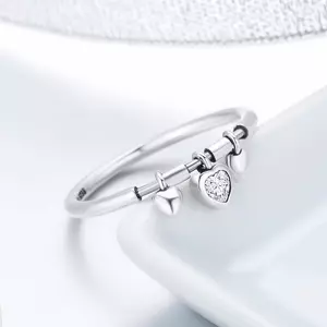 Inel din argint Glittering Hearts