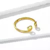Inel reglabil din argint Golden Monkey Ring picture - 3