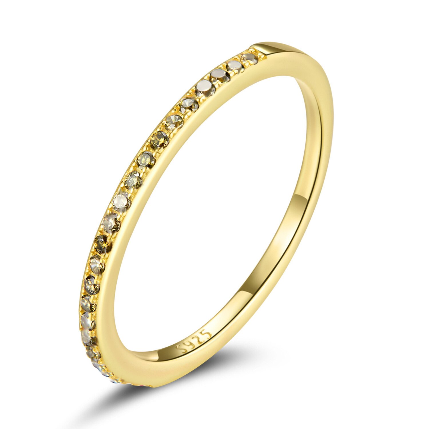 Inel din argint golden studded yellow