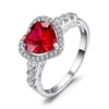 Inel din argint Heart of the Ocean Ruby picture - 1