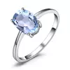 Inel din argint Oval Blue Topaz picture - 1