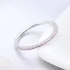 Inel din argint Pink Crystal Band picture - 3