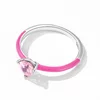 Inel din argint Pink Crystal Heart picture - 3
