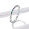 Inel din argint Rainbow Crystal Band picture - 3