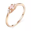 Inel din argint Rose Gold Pink Stone picture - 1