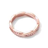 Inel din argint Rose Gold Twisted Rope
