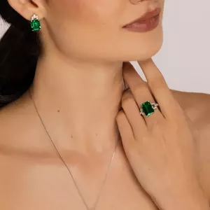 Inel din argint Royal Emerald