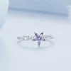 Inel din argint Simple Purple Flower picture - 2