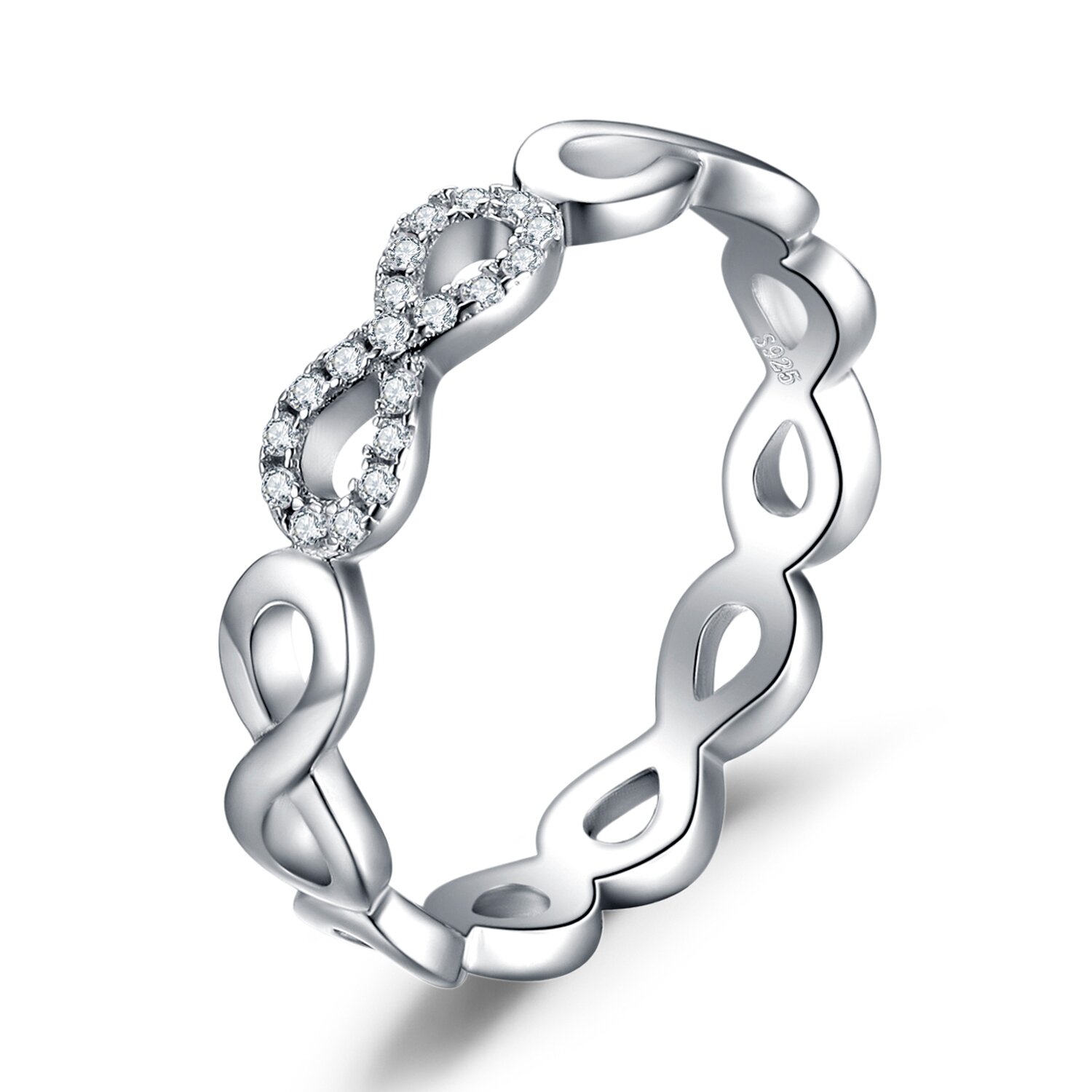 Inel din argint sparkling infinite