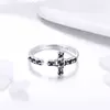 Inel reglabil din argint Black Diamond Cross