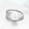 Inel reglabil din argint Elegant White Pearl picture - 4
