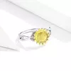 Inel reglabil din argint Golden Sunflower