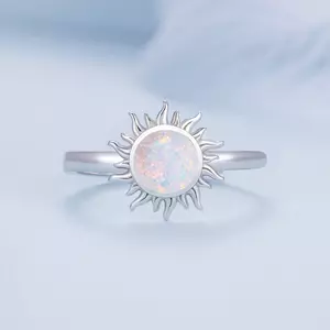 Inel reglabil din argint Opal Color Sun