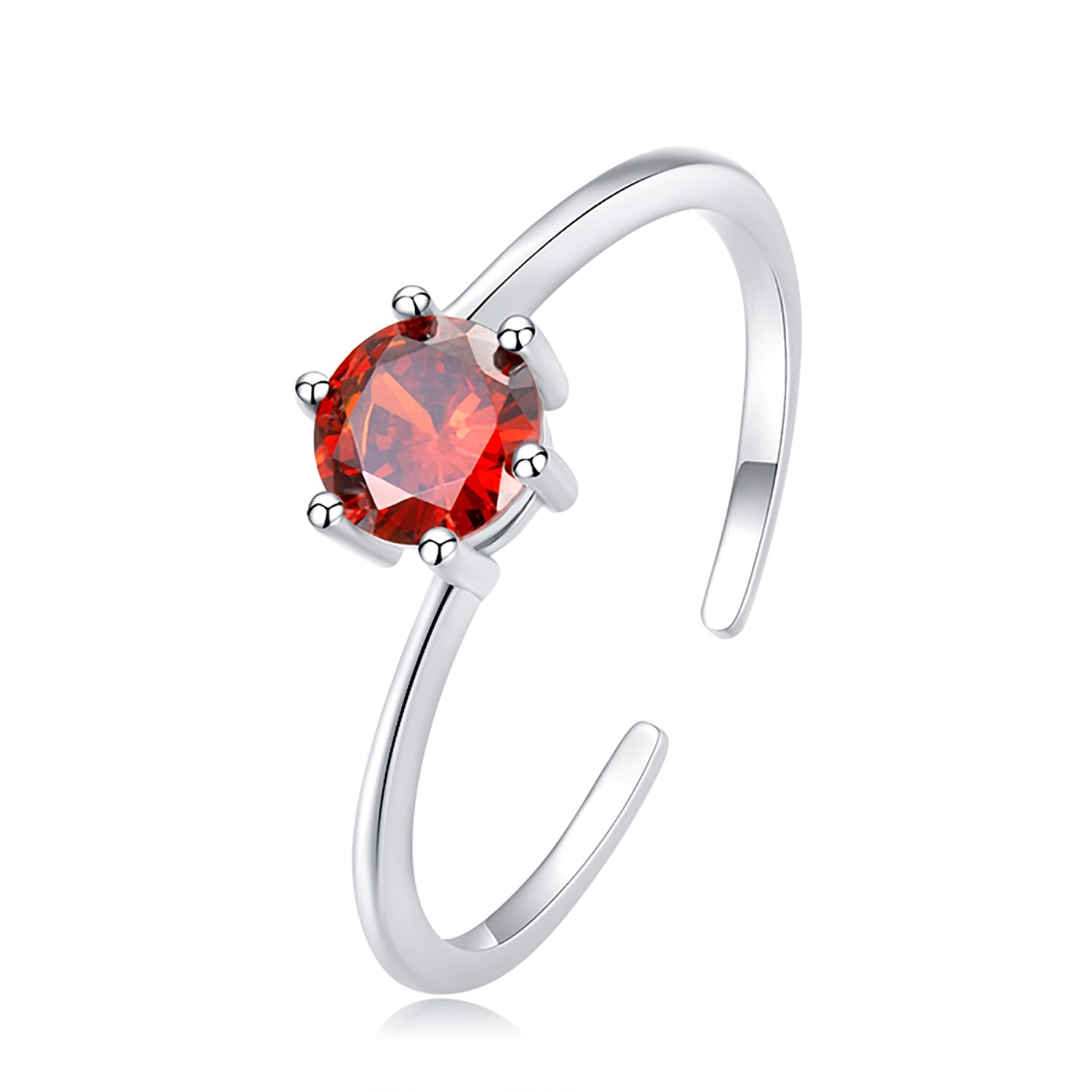 Inel reglabil din argint red in love