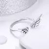 Inel reglabil din argint Silver Angel Wings picture - 3