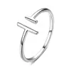 Inel reglabil din argint T Shape Ring picture - 1