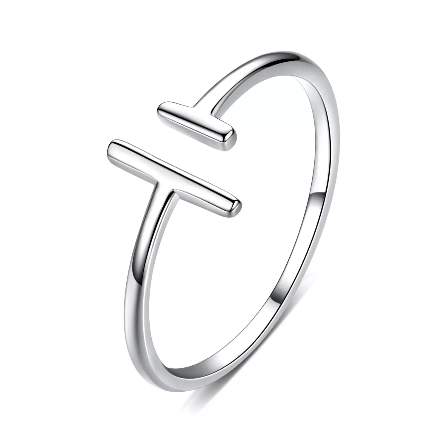 Inel reglabil din argint T Shape Ring
