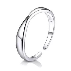Inel reglabil din argint Wave Ring