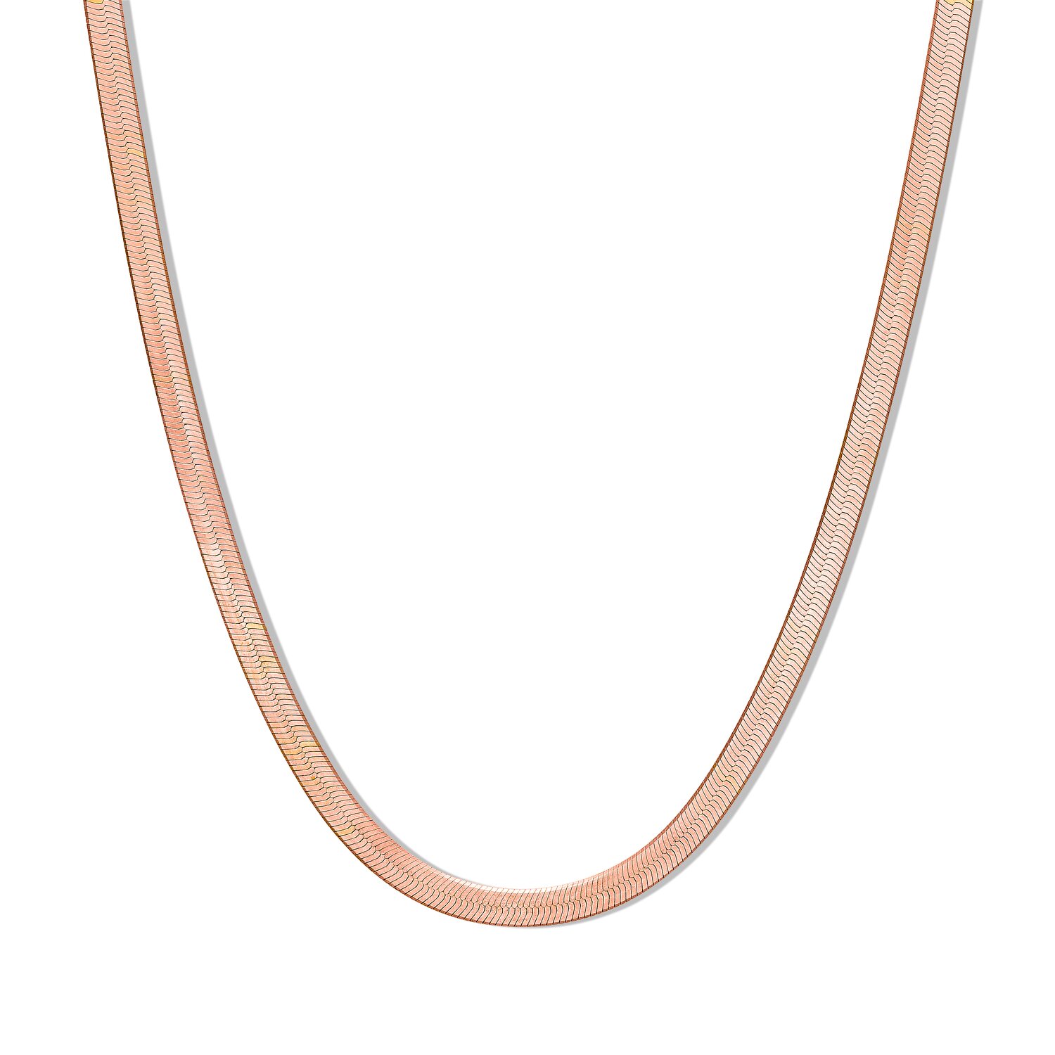 Lant din argint Rose Gold Herringbone 41 cm