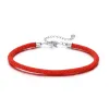 Bratara din argint cu snur Red Rope picture - 1