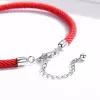 Bratara din argint cu snur Red Rope picture - 5