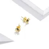 Cercei din argint Golden Little Bees picture - 2