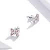 Cercei din argint Nude Butterflies Studs picture - 2