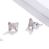 Cercei din argint Nude Butterflies Studs picture - 3