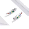 Cercei din argint Rainbow Bubble Studs picture - 2