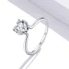 Inel din argint Simple Heart Crystal picture - 2
