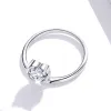 Inel din argint Simple Heart Crystal picture - 3