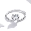 Inel din argint Simple Heart Crystal picture - 4