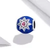 Talisman din argint Blue Charm with Flower picture - 2