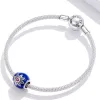 Talisman din argint Blue Charm with Flower picture - 3