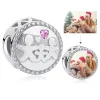 Talisman din argint Custom Photo Trio Family picture - 1