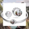 Talisman din argint Custom Photo Trio Family picture - 2