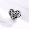 Talisman din argint Pattern Colored Heart picture - 2