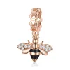Talisman din argint Rose Gold Bee picture - 1