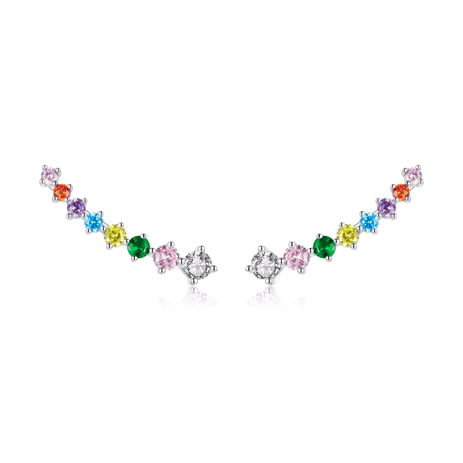 Cercei din argint Rainbow Bubble Studs